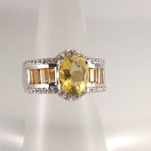 Marialite Citrine and Topaz Ring Size 7